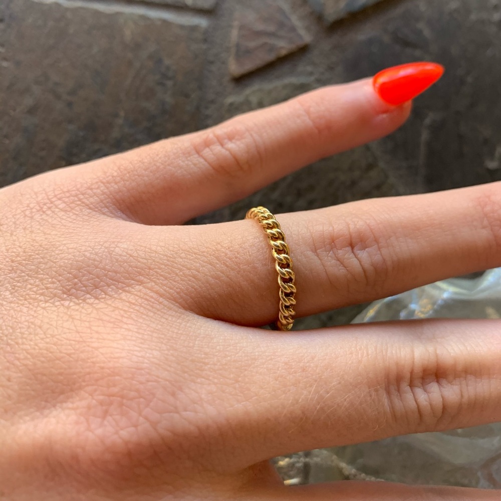 Sterling Silver & Gold Plated Ring Sz 6